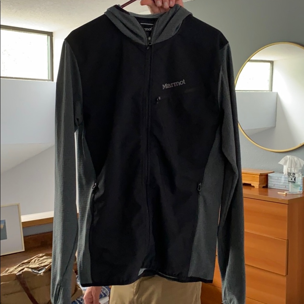 Marmot grey/black zip up